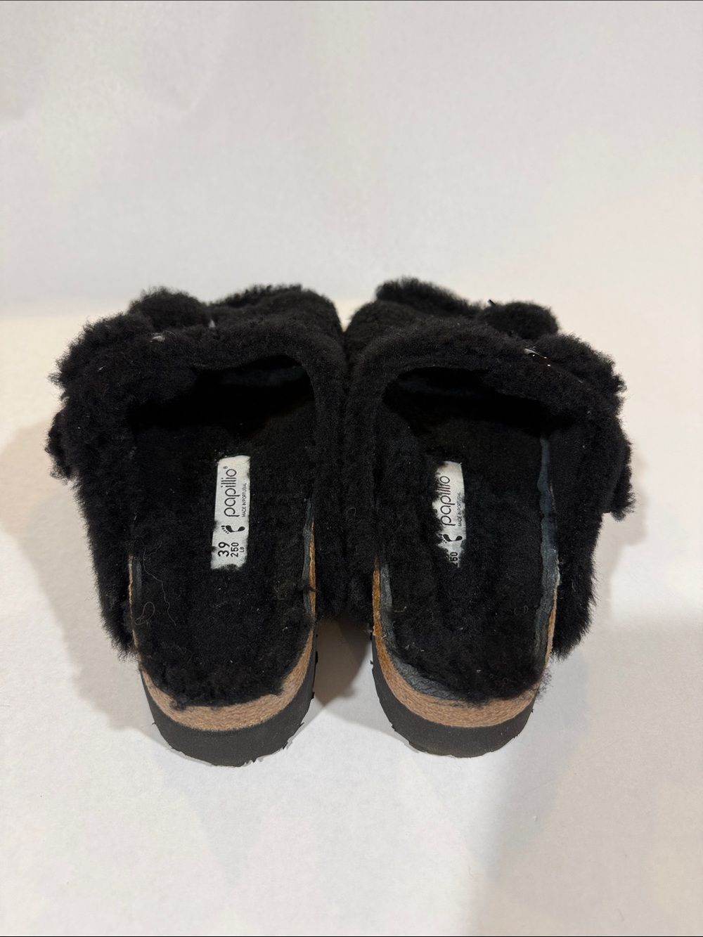 Birkenstock Papillio Arizona Big Buckle Teddy Shearling Platform Sandal EU39 - Picture 15 of 16